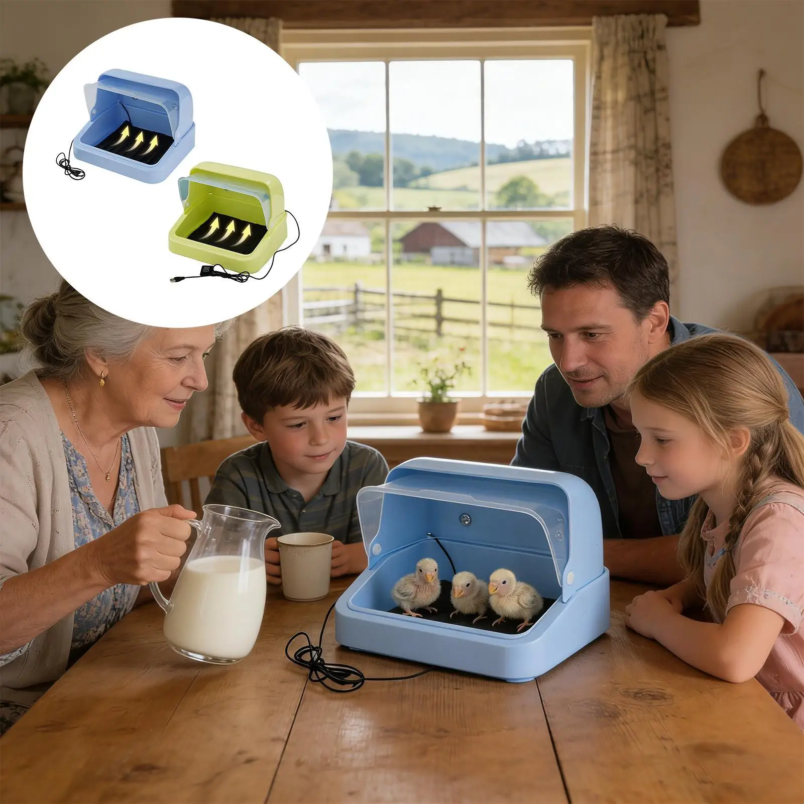 

Brooder Box 3 Temperature Poultry Breeding Cage Poultry Brooder For Farm Duckling Parrot Quail Lizard Turkey Birds