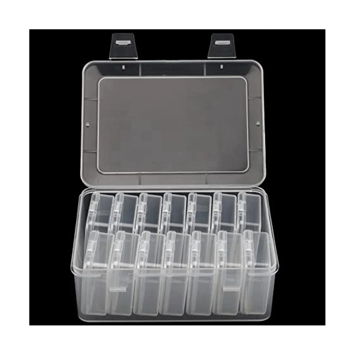 3 Pack Mini Bead Storage Box, Clear Bead Storage Box with Lid, Rectangular Clear Diamond Jewelry Box, Crafts