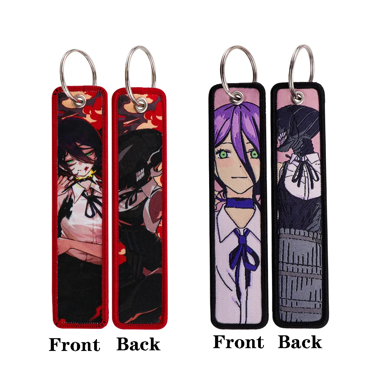 

Adventure Anime Embroidery Key Fob Cool Keychain For Motorcycles Cars Backpack Fashion Keyring Accessories Gifts for Friends