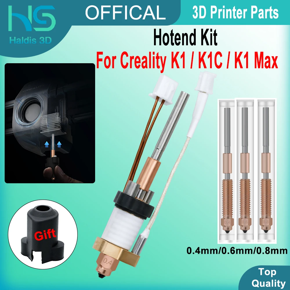 

Для Creality K1 K1C Hotend Kit High Flow Printing Керамическая нагревательная головка Комплекты сопел с быстрой заменой для замены 3D-принтера K1 Max