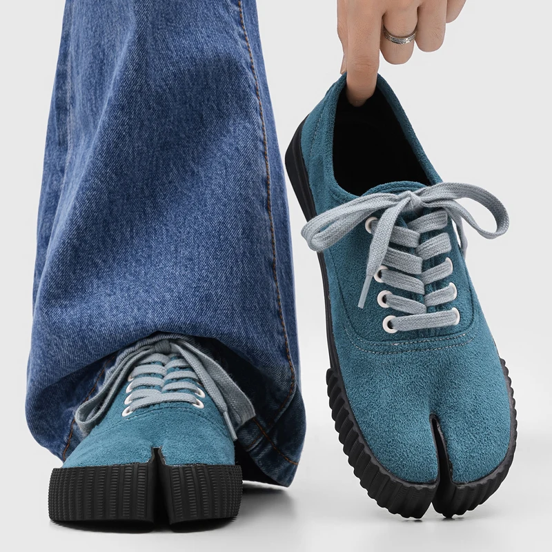 Zapatillas Tabi Unisex de Lona, Zapatos Planos con Punta Dividida para Hombre y Mujer, Zapatos Tabi de Caña Baja para Mujer, Zapatos de Pezuña de Cerdo, Mocasines para Mujer, Zapatos de Mujer