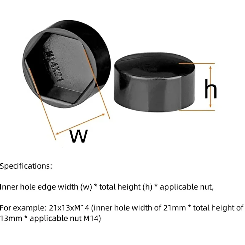 M4 M5 M6 M8 M10 M12 M14 M16 M18 M20 M24~M30 PE Plastic Black/White/Gray/Red Hex Nut Flat Head Protective Cap Dust-Proof Cover