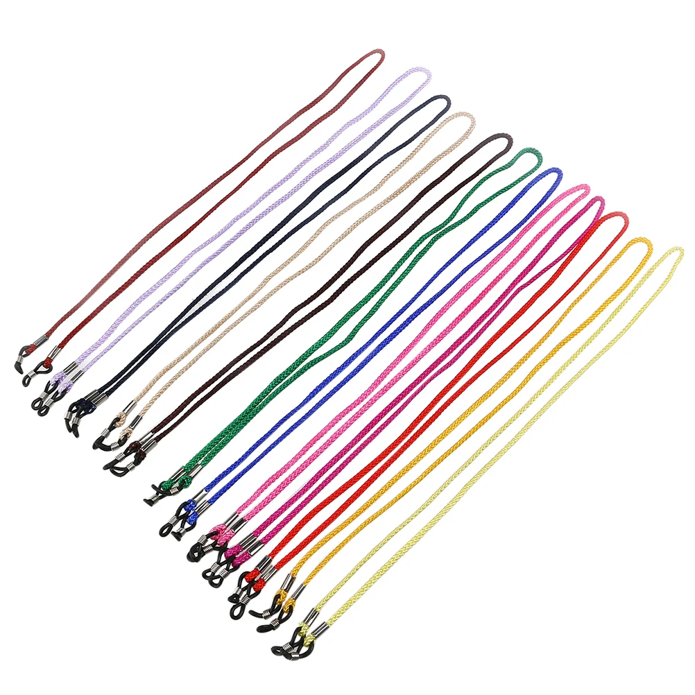 24pcs Nylon Glasses Cord Colorful Thick Eyewear Rope Spectacles Anti-slip Nylon Chain Stylish Glasses Lanyard Rope (Random Color
