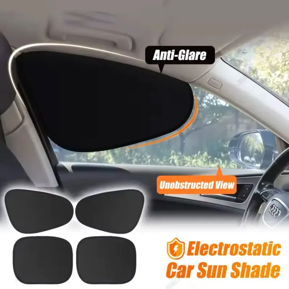 

Car Side Window Electrostatic Sun Visor 2-Layer UV Block Sun Shade Curtain Summer Anti-Glare Auto Sun Protection