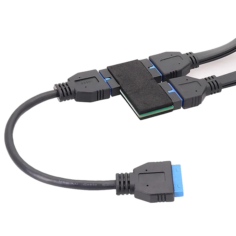 ATP-USB HUB 3.0 19Pin 1 a 2 Cabeçalho Cabo de Extensão com Chip de Adopção e Linha de Cabo Modular e Placa de Expansão