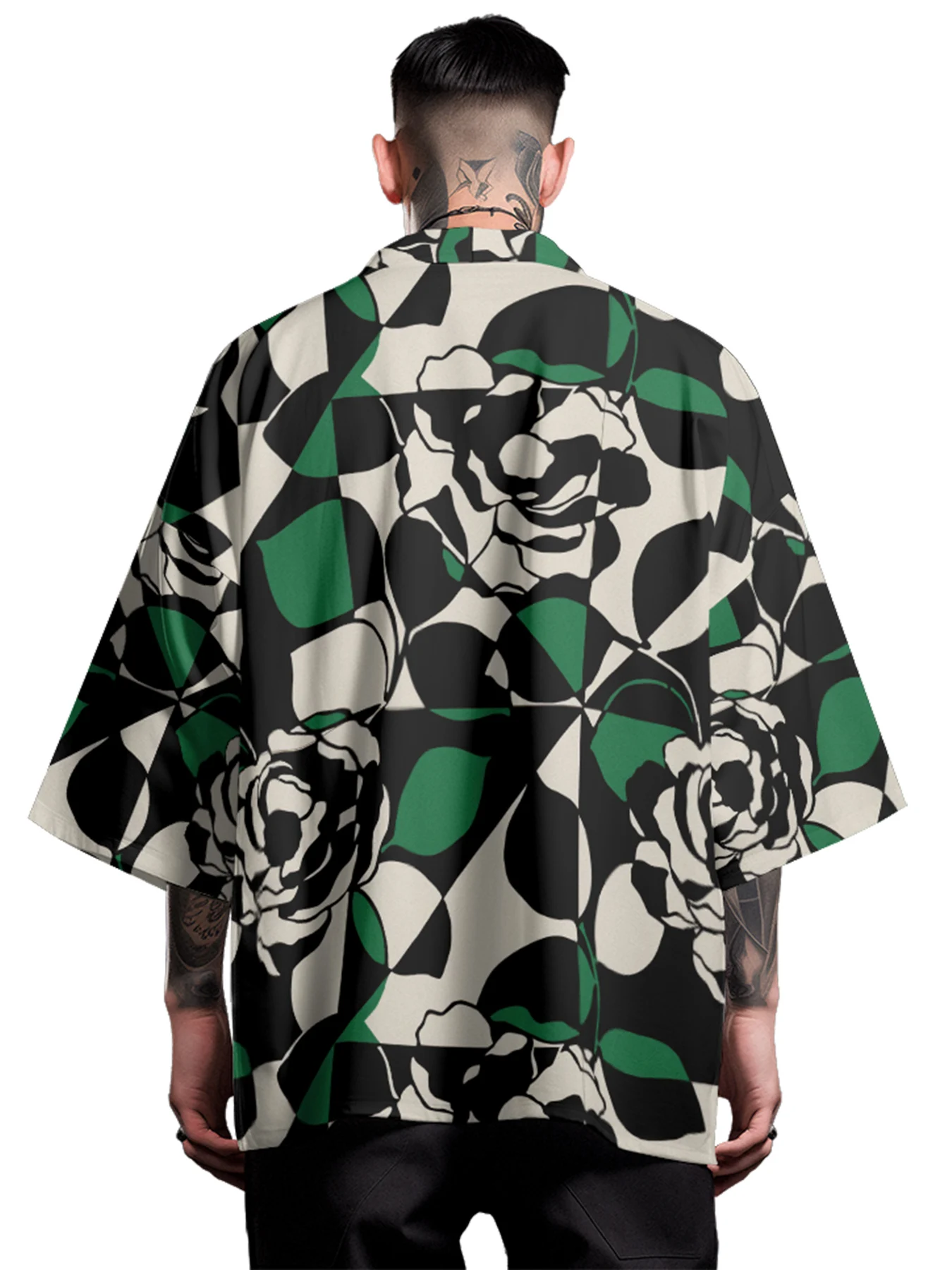 Kimono samurai japonês com estampa de flora masculina e feminina, quimono tradicional Haori, camisa Yukata, roupão cosplay, cardigã retrô, moda verão