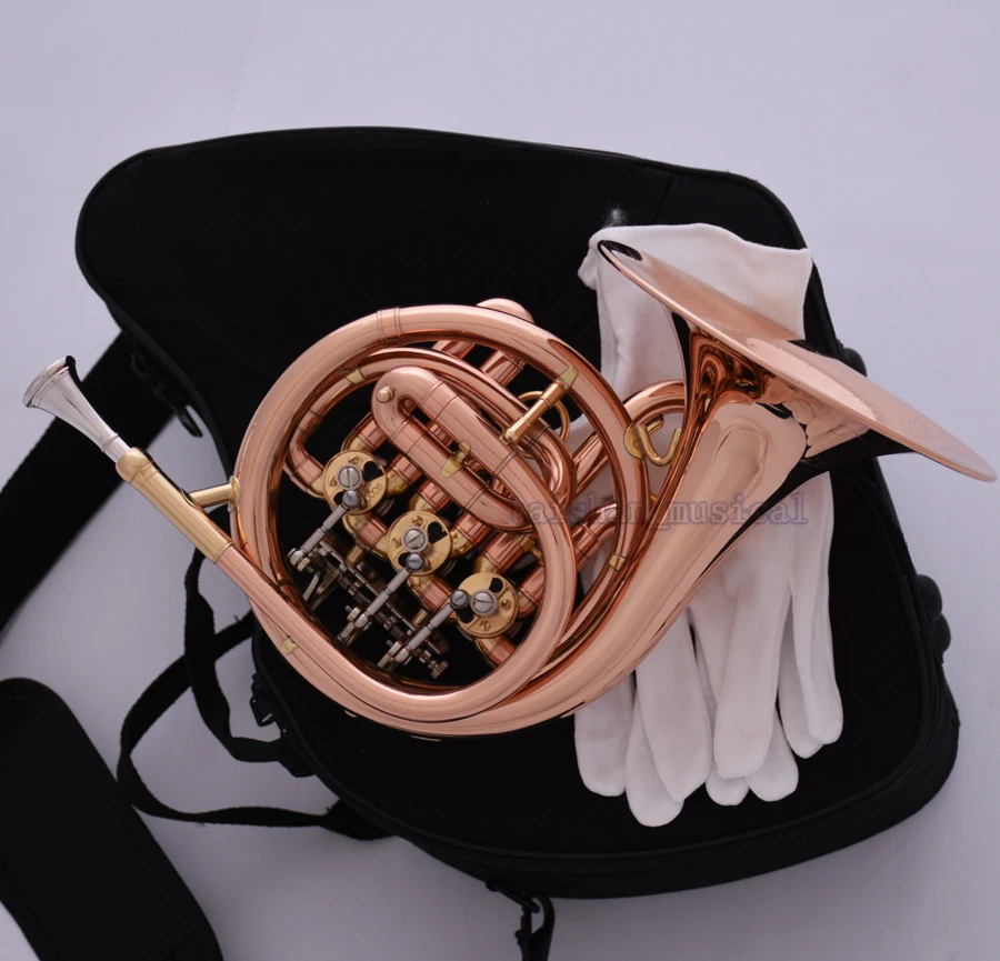 Mini cloche professionnelle en laiton Rose Bb, corne française, gravure à la main avec étui 2025