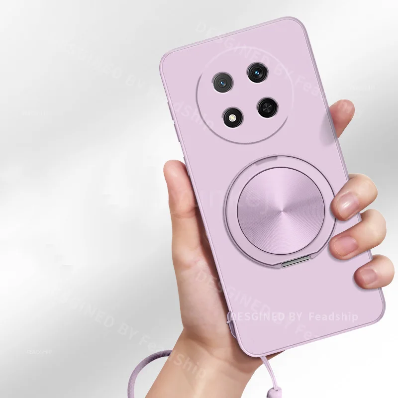 Capa de telefone suporte magnético para honor magic 7 pro lite capa de silicone para honor magic7 capa protetora macia com filme de tela