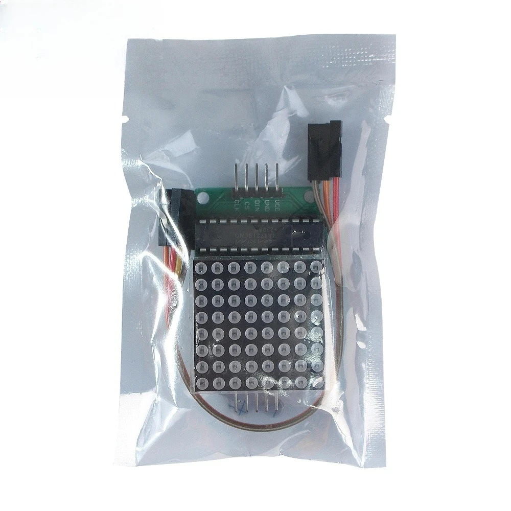 MAX7219 Modulo LED a matrice di punti 8*8 Modulo display 5V Modulo microcontrollore a luce rossa Modulo di controllo display LED MCU