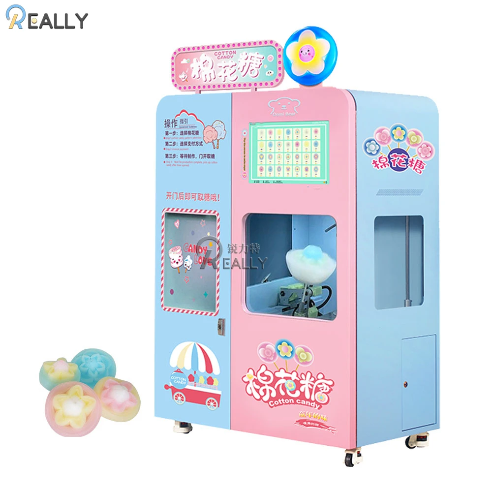 ออกแบบใหม่อัตโนมัติหุ่นยนต์ไฟฟ้าน้ําตาลเครื่องลูกอมไหมขัดฟันเครื่องลูกอมฝ้ายเครื่องหยอดเหรียญไหมขัดฟัน