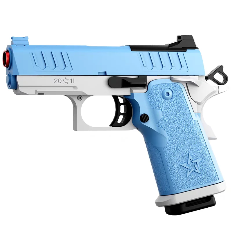 Continuous Firing Mini Pistol Shell Throwing Pistol Airsoft Blowback Empty Hanging Toy Gun Outdoor CS Weapon for Boys Adult