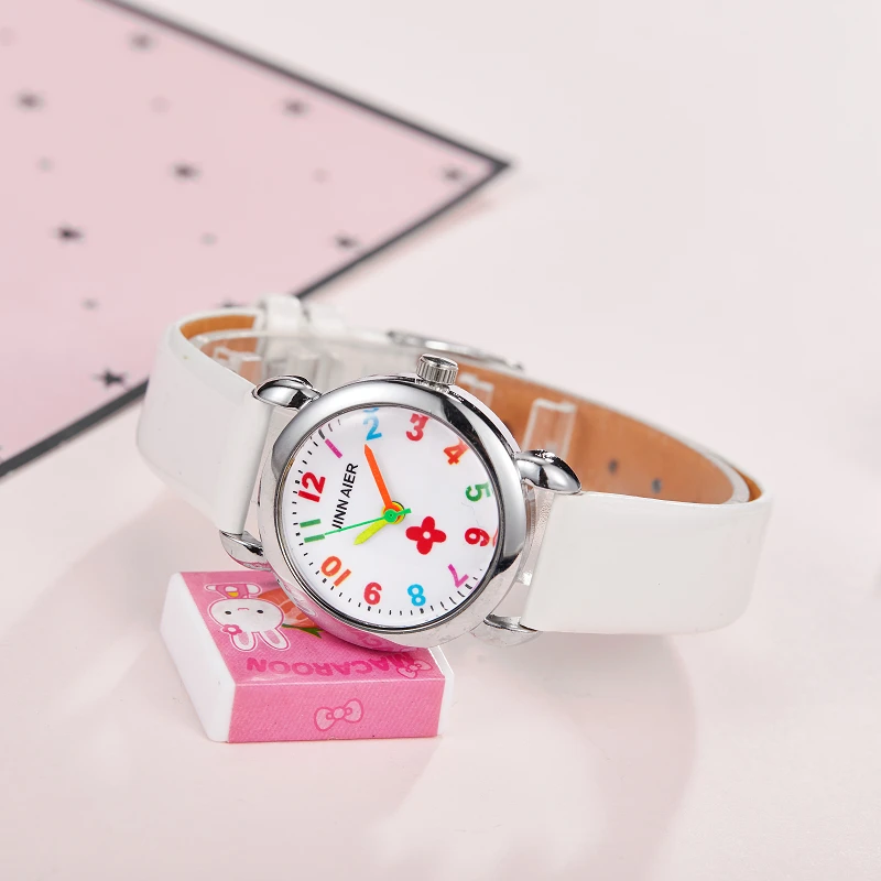 jinnaier famous brand children boys girls cute lovely flowers Butterfly watches girls' Princess bracelet gifts watch waterproof