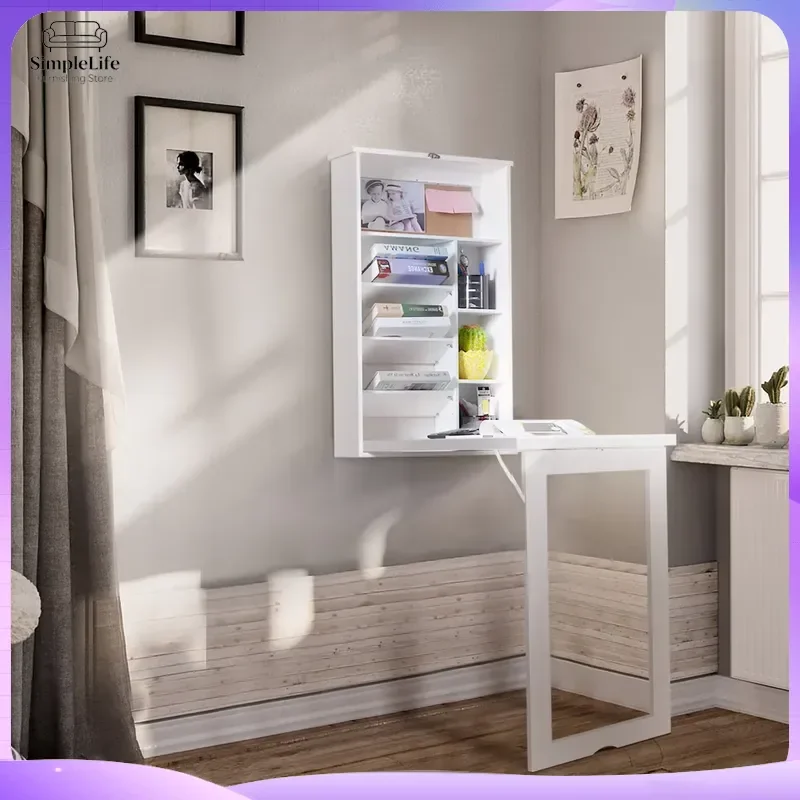 Wall Mounted Folding Desk for Small Spaces Portable Space Saving Computer Desk Home Office Study Table Wall Desk Creative
