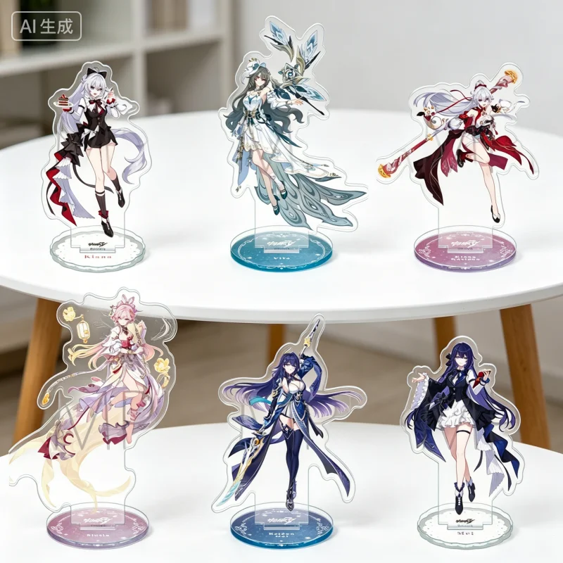 Figurine en acrylique Elysia Kiana Kaslana de 15 cm, inspirée de l'anime Honkai Impact 3rd, porte-clés, décorations de table, souvenir