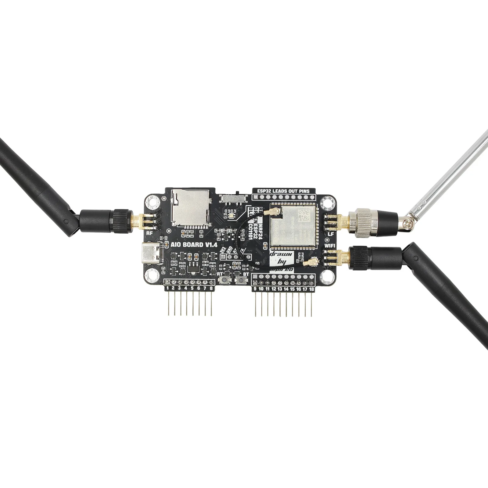 Wifi Three-in-one Expansion Board NRF24 + ESP32 Multi-function Expansion Module