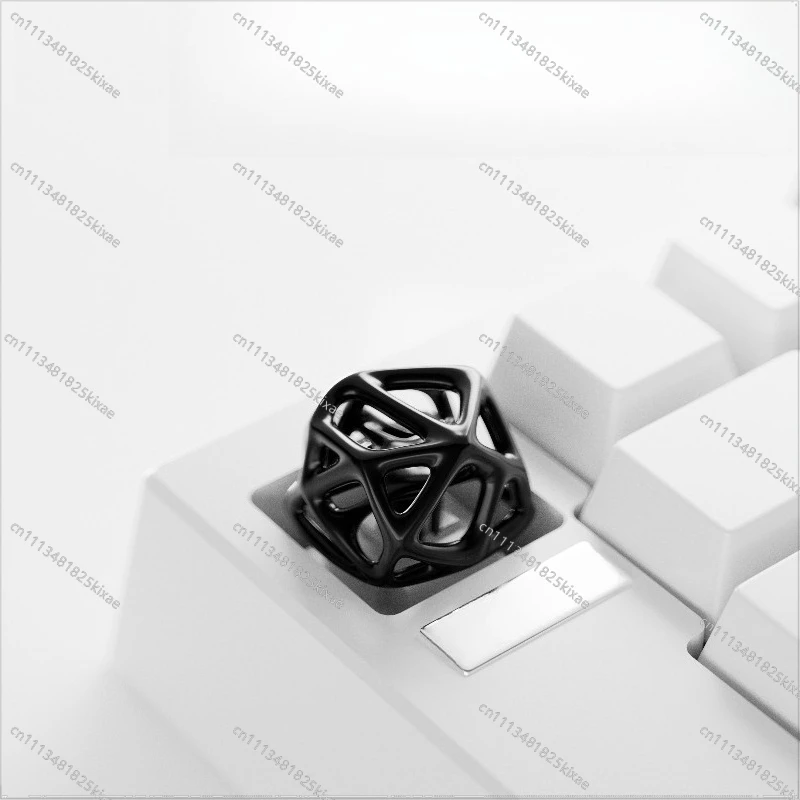 For Hollowed Out Platinum Personalized Keycaps Black and Yellow Metal Keycaps Single Original Esc Key Design Gift