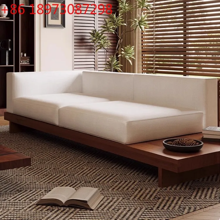 

Скандинавская простая гостиная из цельного дерева с краями, диван, кафе, скамейка для отдыха