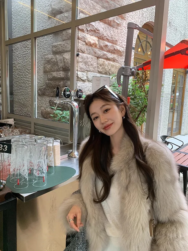 أنيقة أنيقة أفخم معطف الفرو فو ضئيلة رقيق الشتاء سترة لينة تيدي معطف أنيق دافئ عارضة ملابس خارجية جديدة معطف #4