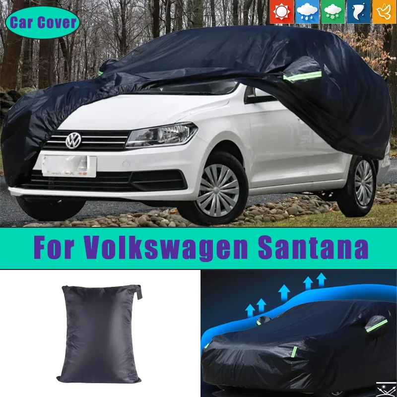 

Car Full Outer Covers Outdoor Waterproof Dustproof Sun Rain Snow Protection Exterior Car Accessories For Volkswagen Santana