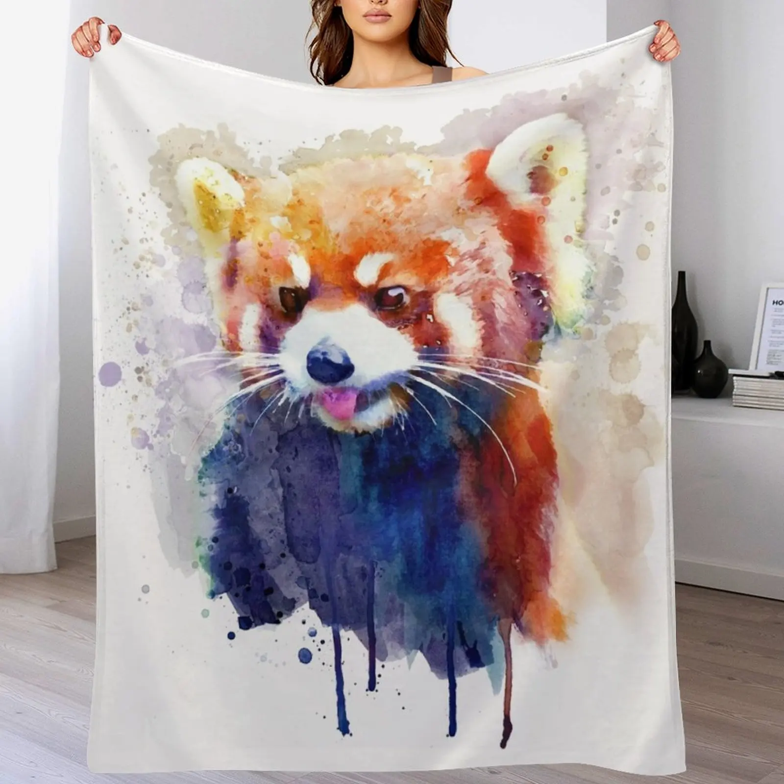 

Red Panda Portrait Throw Blanket Heavy Luxury St Blankets