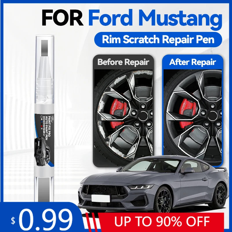 

Карандаш для подкраски колесных дисков Ford Mustang 1979-2025 Fox Body SN95 S197 S550, средство для ремонта царапин, DIY