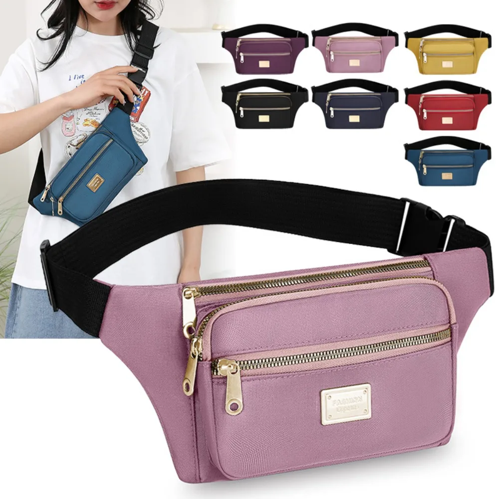 

Casual Large-capacity Woman Waist Bag Anti-theft Waterproof Sports Mobile Phone Bag Outdoor Travel Chest Bag