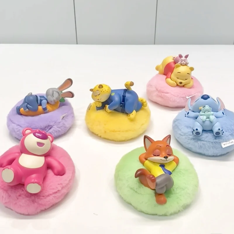 

Origianl Disney Sunday Series Blind Box Cute Magnetic Aromatherapy Stitch Winnie Nick Figures Surprise Box Birthday Gift Toys