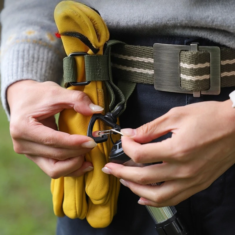 متعددة الوظائف قفازات نايلون هوك قفازات التكتيكية تسلق حبل التخزين مع مثلث مشبك حامل القفازات المعلقة التخييم في الهواء الطلق #4