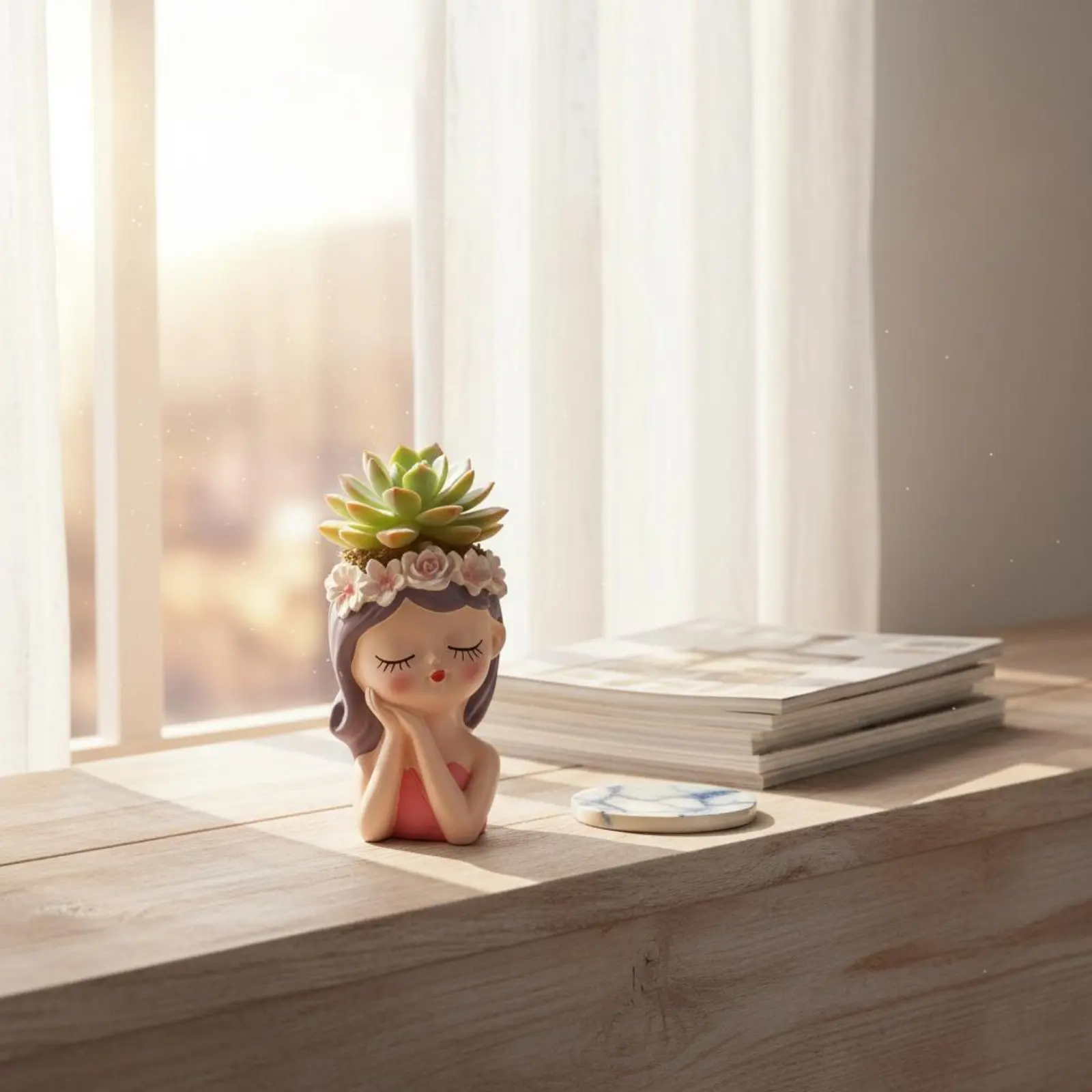 Succulent Planter Decorative Face Flower Pot Cute Plant Pot Whimsical House Decoration