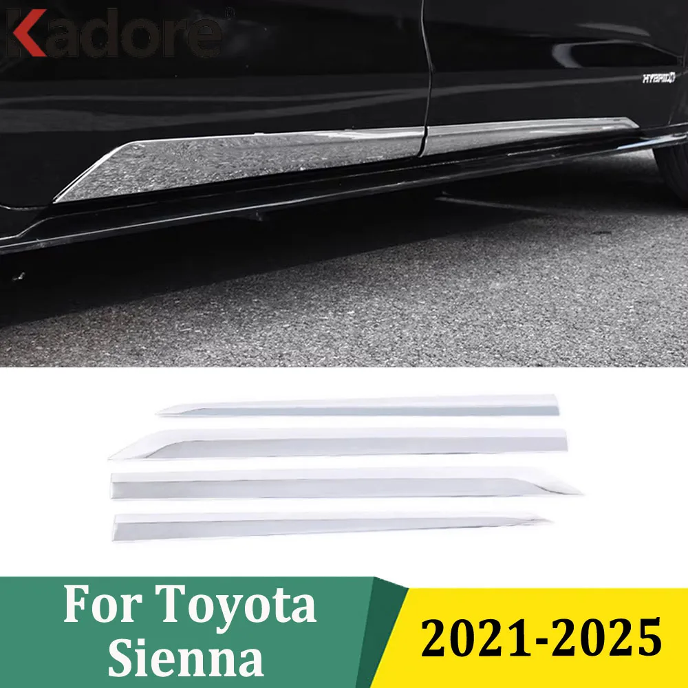 

Для Toyota Sienna 2021 2022 2023 2024 2025 хромированная накладка на боковую дверь, накладка на дверь, полоски, защитная пленка-стример, украшение