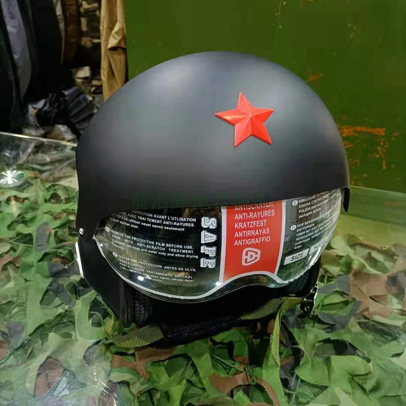 Double Lens Pilot Helmet Motocross Motorcycle Helmet Electric Bike Helmets Military Fans Personality Capacete De Moto Casco ABS