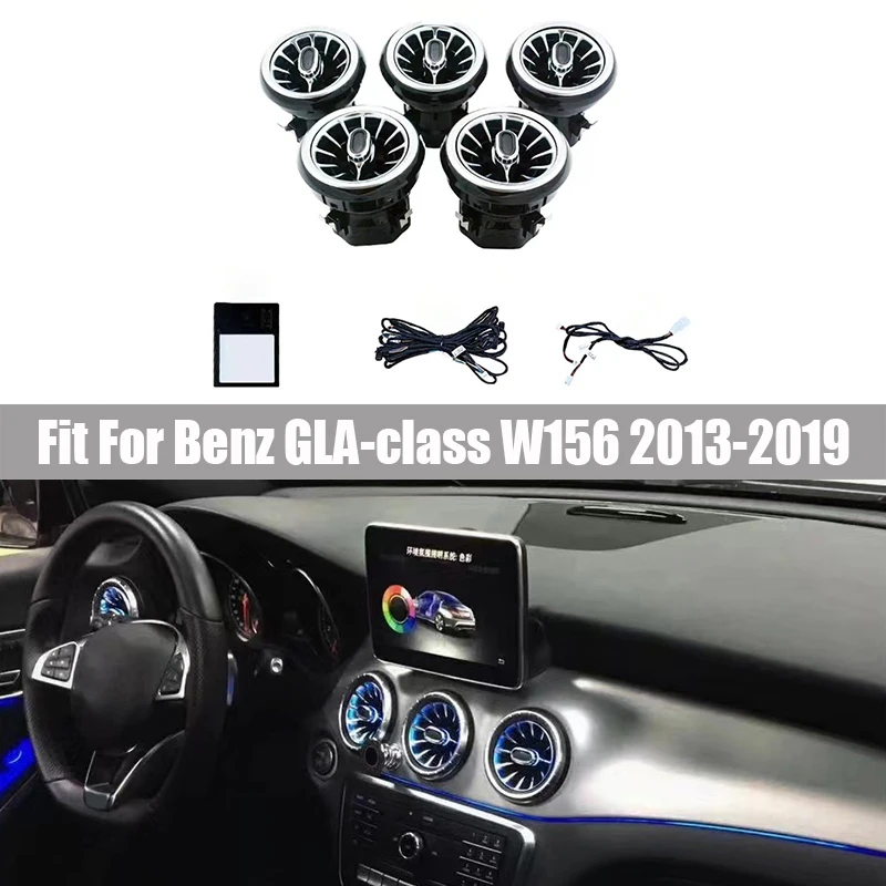 12 Color Luminous Front Air Outlet Fit for Mercedes Benz GLA-Class W156 2013 - 2019 Luminous Front Air Outlet Atmosphere Lamp