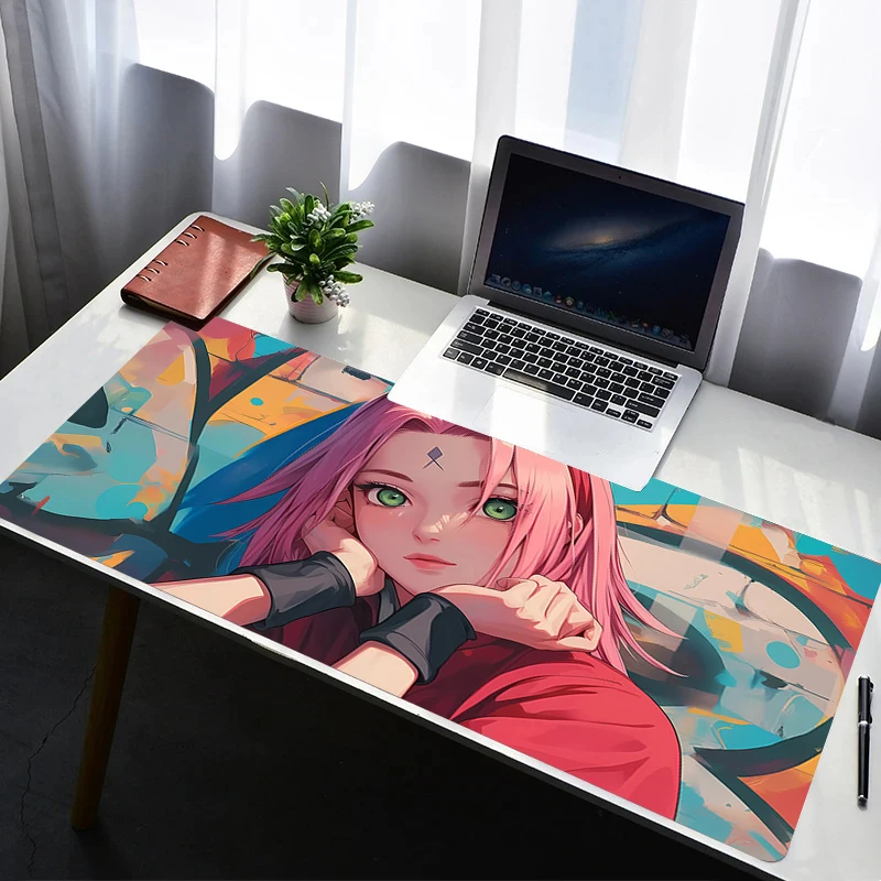 

Mouse Pad Non Slip Rubber Mousepad Laptop Gamer Cabinet Keyboard Pad Office Computer Desk Naruto Sakura Haruno Gaming Mouse Mat