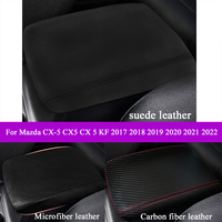 For Mazda CX-5 CX5 CX 5 KF 2017 2018-2022 Suede Leather Car Armrest Box Protector Cover Central Control Interior Accessories