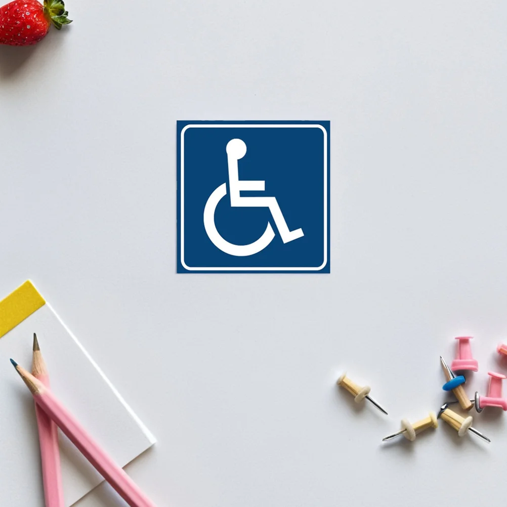 

4Pcs High Visibility Vinyl Stickers Wheelchair Accessible Pathways Easy Installation Indoor Outdoor Use Parking Stickers