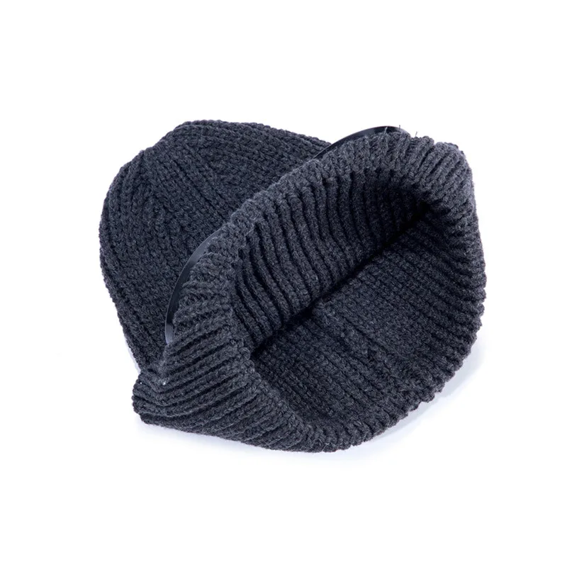 Pilot Knitted Hat Autumn Winter Cold Protection Warm Wool Hat Men Women Glasses for Cycling