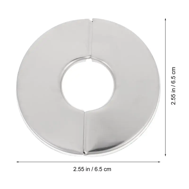 4 Stück Edelstahl-Abdeckungen, dekorative Platten, Rohr-Dekorabdeckungen, runde Platten aus Edelstahl