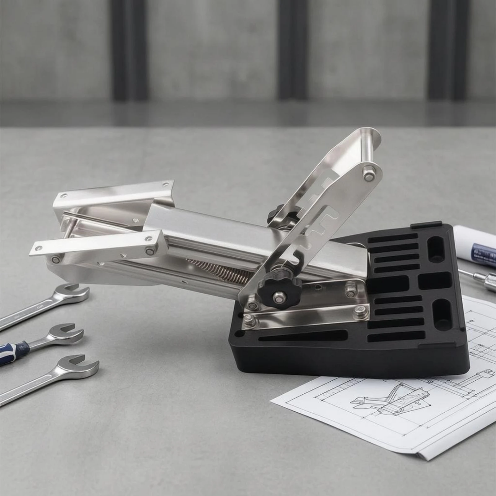 Polished Metal Finish Adjustable Boat Motor Bracket with CNC Slots Marine Engine Hardware for Boat Use