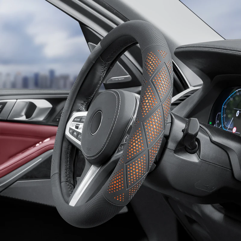 Napa Leather Car Steering Wheel Cover 38cm15