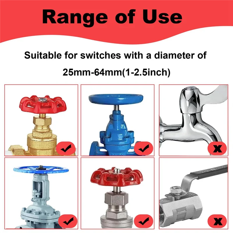 2Pack Gate Valve Lockout Device With Coded Lock For 1 To 2-1/2In Gate Valve Handles Gate Valve Lockout Water Spigot Lock-AAAE