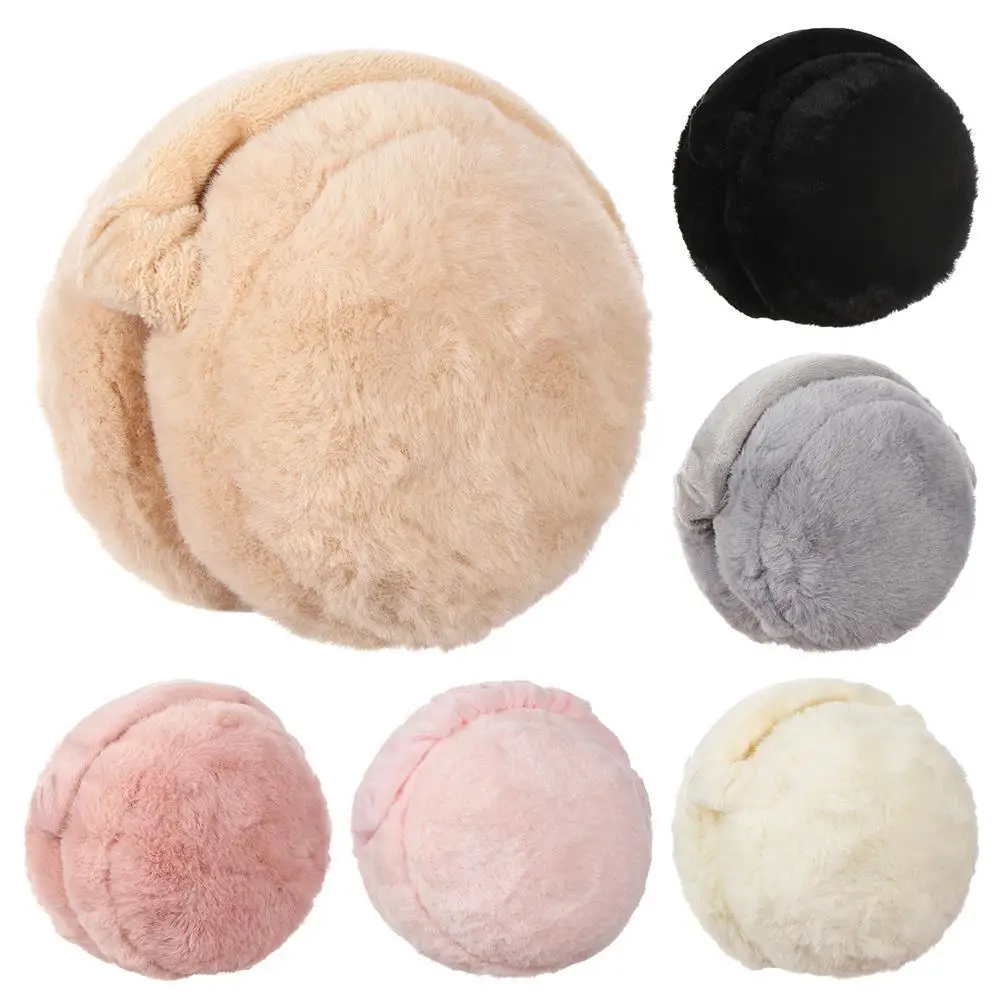 Fashion Warmer Foldable Earflaps Ear Cover Women Earmuffs Solid Color