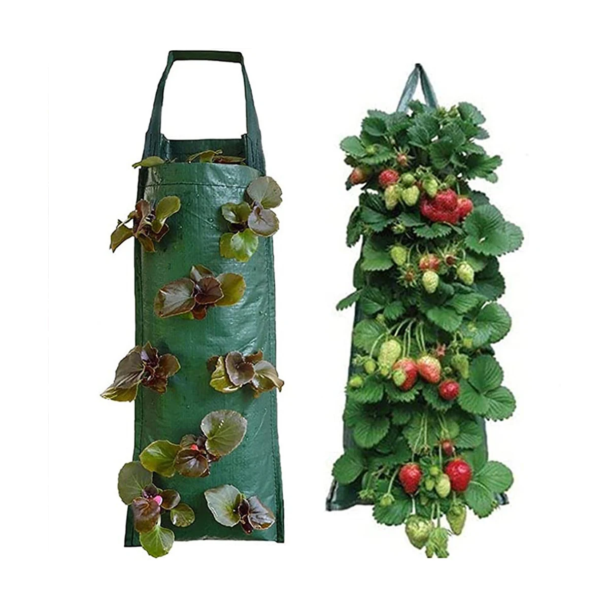 Multi-Function Hanging Strawberry Grow Bag Upside Down Planter Tomato Potato Vegetable Flower Plant Grow Bags Garden Decoration