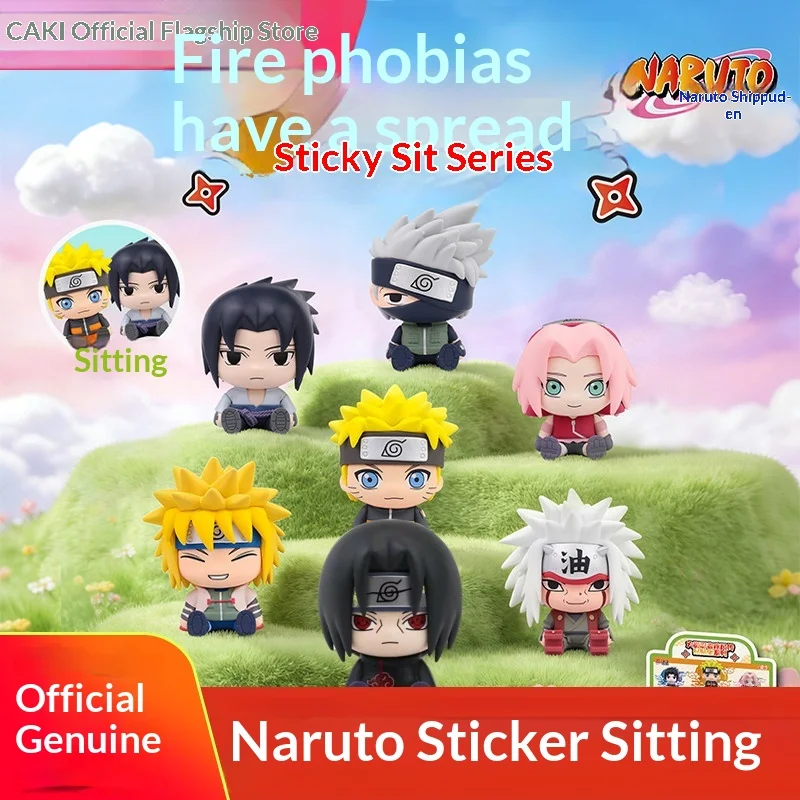 EAKI Naruto Posts and Sitting Series Hand Made Naruto Sasuke Kakashimi Anime Fashion Play Blind Box Genuine Authorized Collector