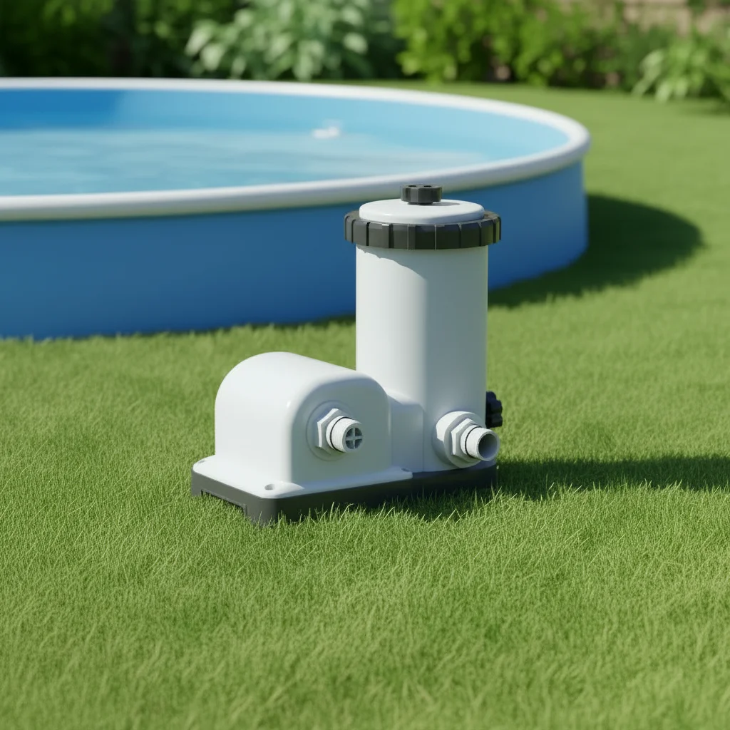 

Durable plastic electric filter pumps, designed for above-ground swimming pools, are essential pool tools and accessories