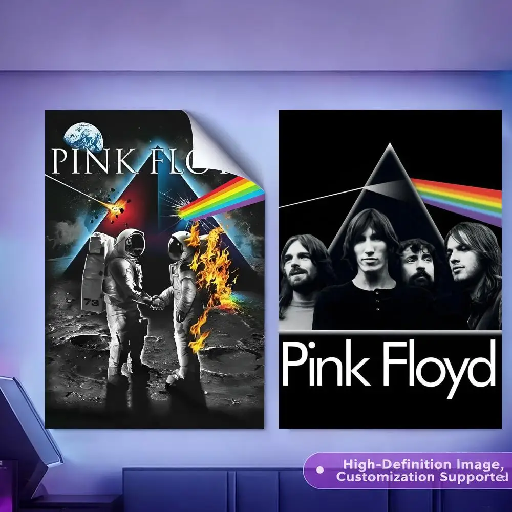 T-The P-Pink F-Floyd Band Painting Calligraphy HD Canvas Poster Crease Free Waterproof All Space Wall Decor
