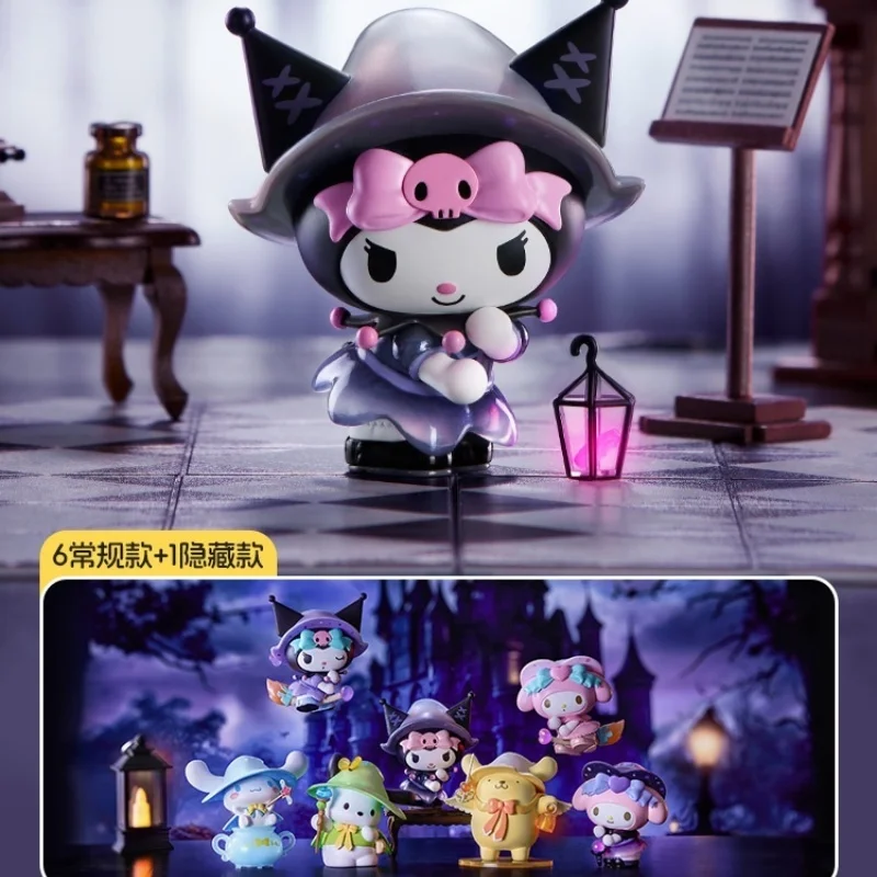 Caja ciega de personajes de Sanrio, historia mágica, viajero del bosque, muñeca Pochacco Kuromi Cinnamoroll My Melody, figura de acción, juguete para regalo