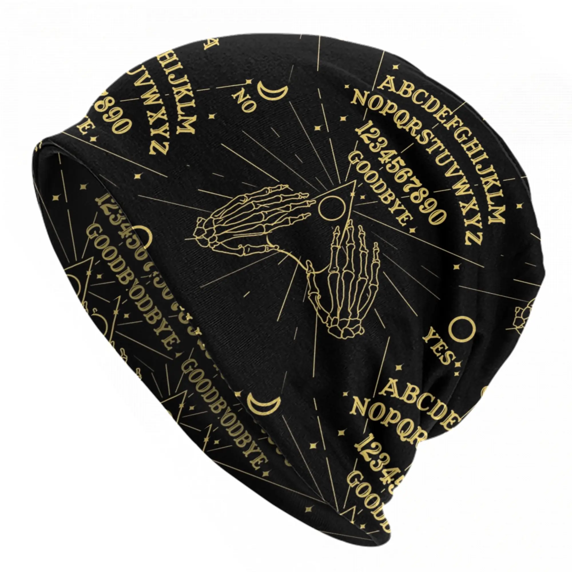 Mystical Ouija Board Skullies Beanies Hats Skeleton Sun and Moon Vintage Men Women Ski Cap Warm Head Wrap Bonnet Hat