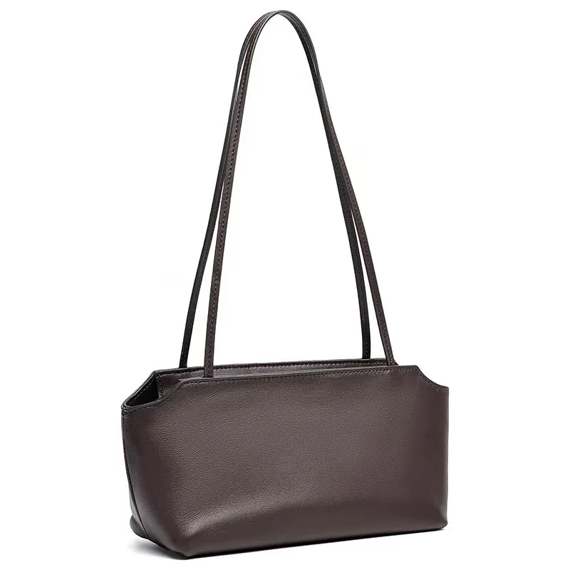 Women's Commuting Leather Handbag, Terrasse Top Layer Sheepskin Armpit Bag, French Style Stick Bag, Fashion Shoulder Bag