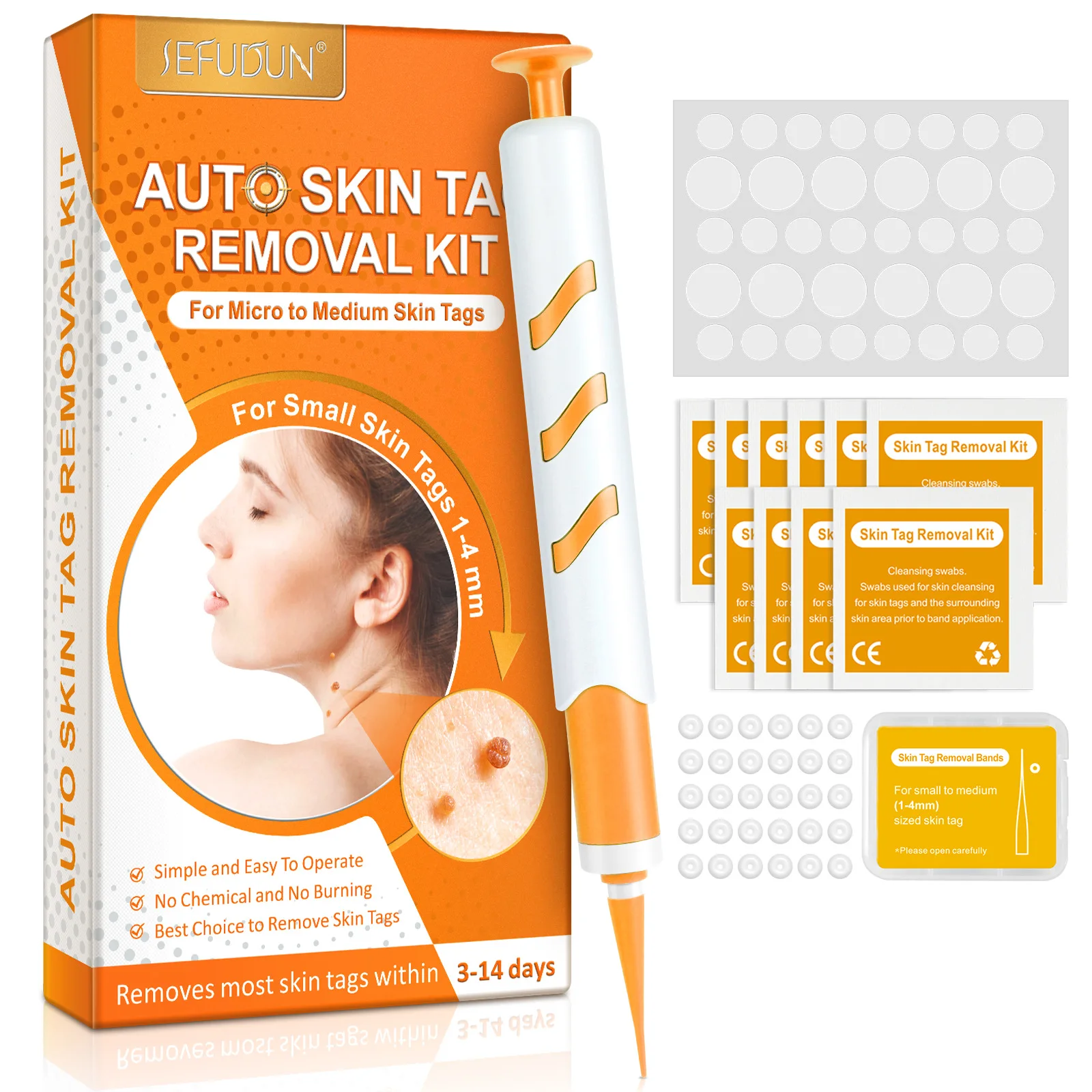 2 IN 1 Auto Micro Skin Tag Remover Device Standard And Micro Skin Tag Removal Kit Adult Mole Wart Remover Face Care Beauty Tools