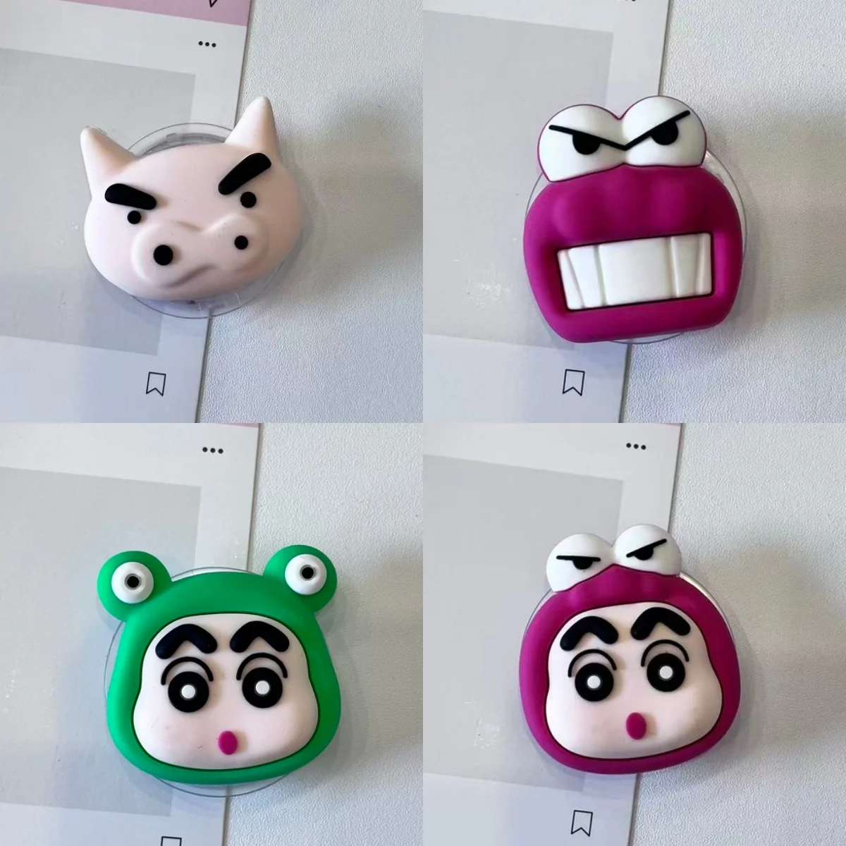 

Phone Holder Griptok Finger Ring Support Japan Anime Crayon Shin-chan For iPhone Samsung Cases Grip Tok Socket Bracket Girl Gift
